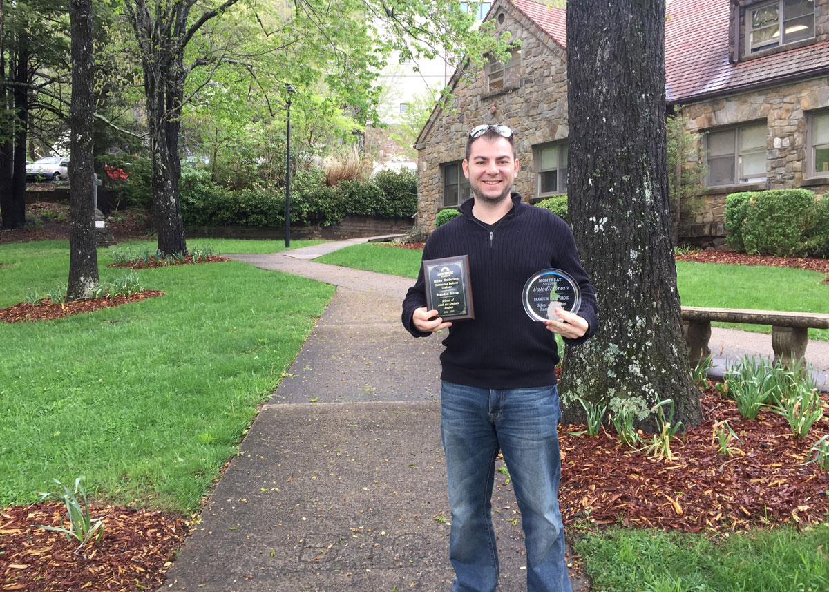 Brandon graduates with a BBA as the class Valedictorian. He also won the Outstanding Business Graduate Award.